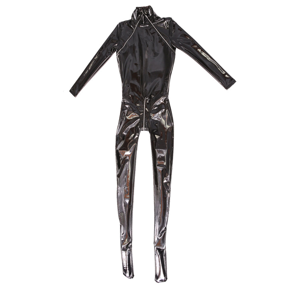 섹시한 여성용 PVC 샤이니 풀 바디수트, PU 인조  - Sewing Latex 리뷰 및 가격