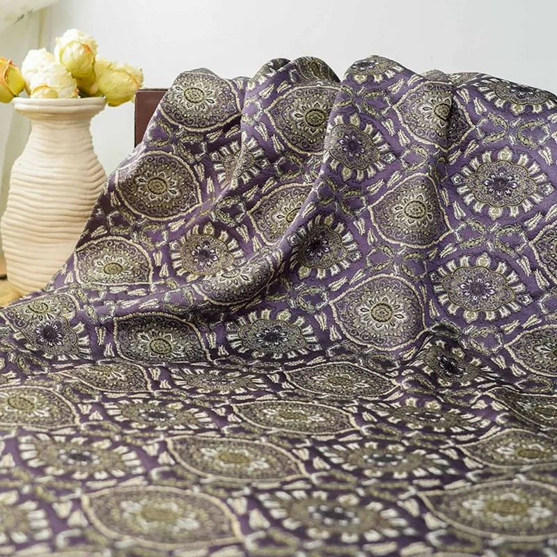 레트로풍 페르시아 꽃무늬 패턴 원단, 금사 브로케이드  - Sewing Thread In Textile 리뷰 및 가격