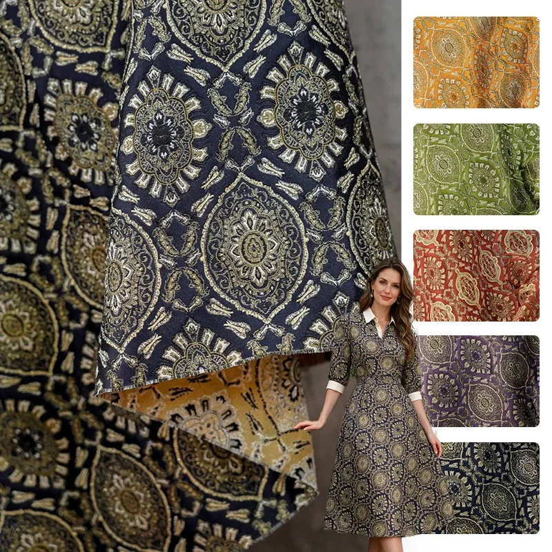 레트로풍 페르시아 꽃무늬 패턴 원단, 금사 브로케이드  - Sewing Thread In Textile 리뷰 및 가격