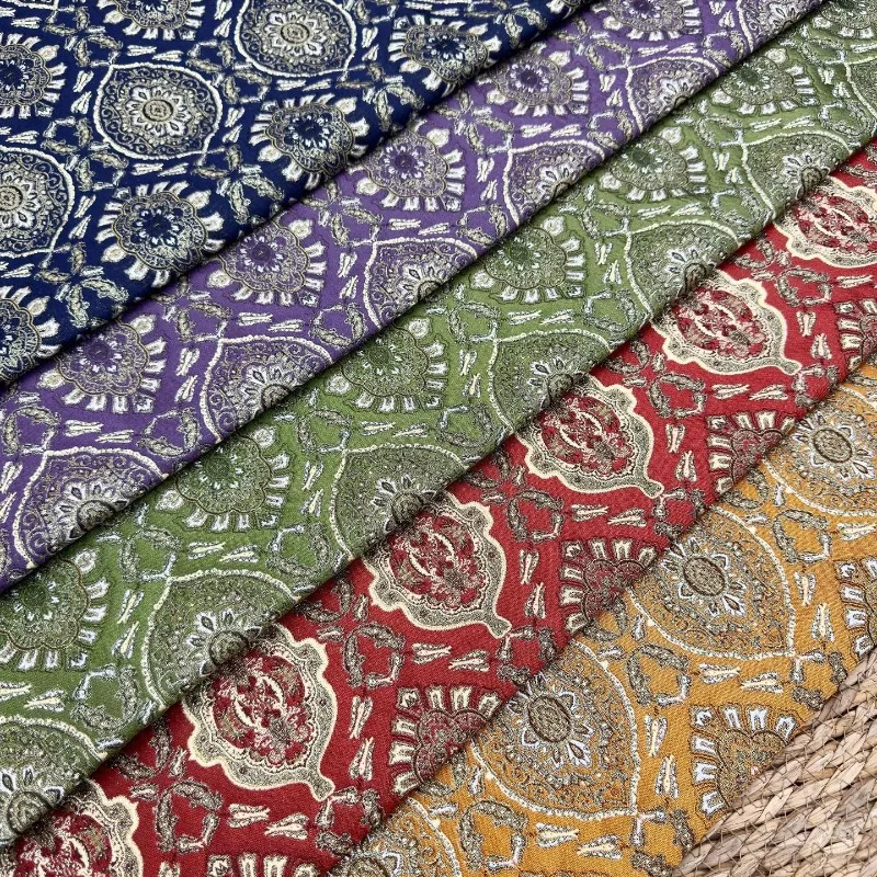 레트로풍 페르시아 꽃무늬 패턴 원단, 금사 브로케이드  - Sewing Thread In Textile 리뷰 및 가격