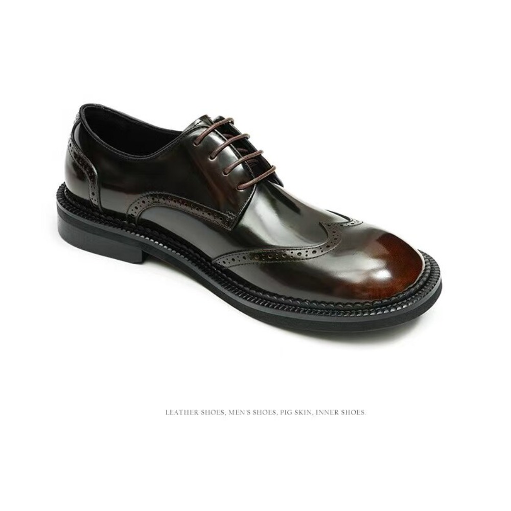 패션 남성용 정품 가죽 드레스 브로그 슈즈 카빙 럭셔리 - Sewing Latex 리뷰 및 가격